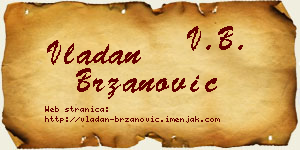 Vladan Brzanović vizit kartica